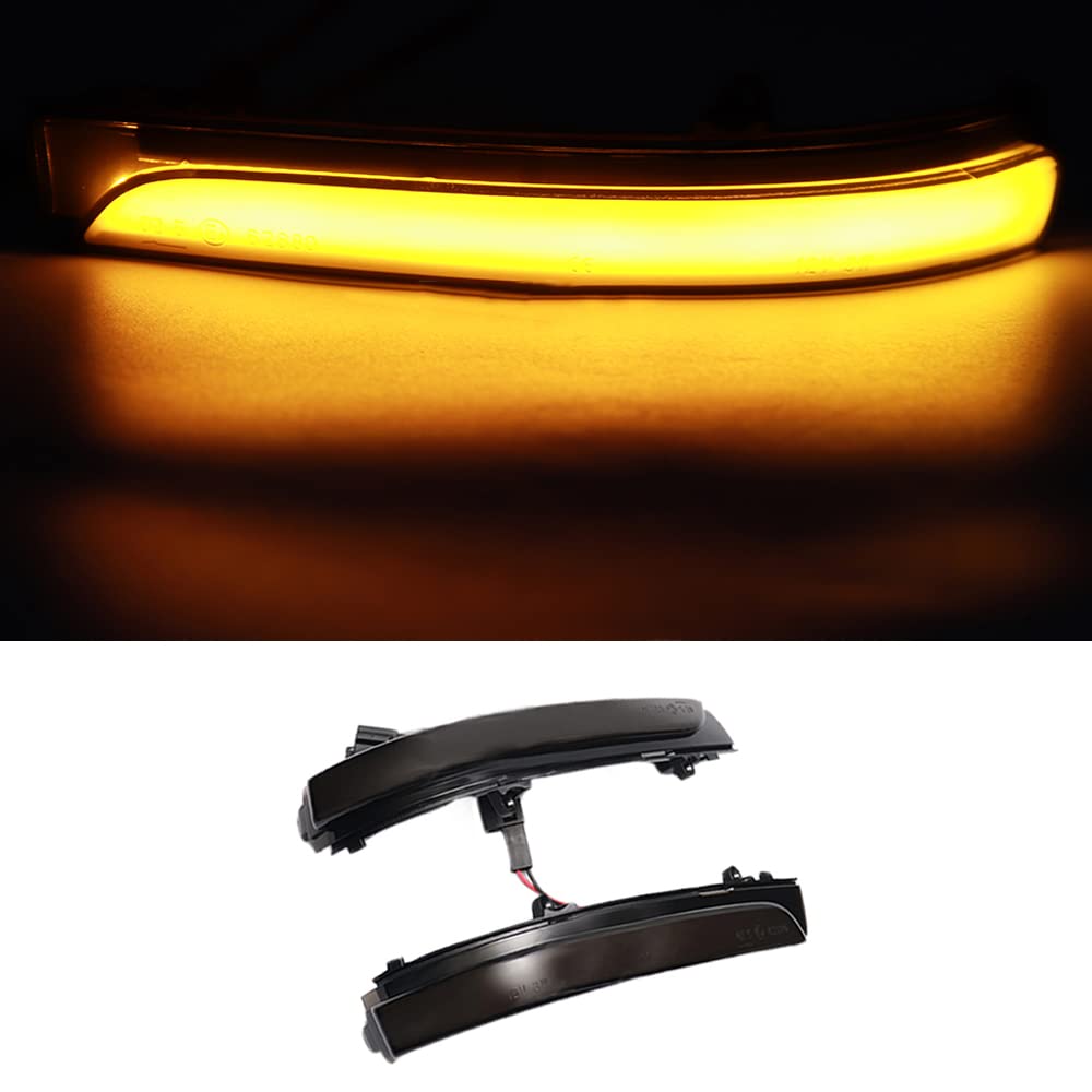 MACHSWON Left Right Mirror Lamp Smoke Lens Amber Light
